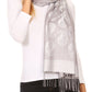 Sakkas Mia Reversible Brocade Paisley Scarf Wrap Shawl Soft and Light