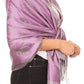 Sakkas Mia Reversible Brocade Paisley Scarf Wrap Shawl Soft and Light