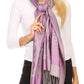 Sakkas Mia Reversible Brocade Paisley Scarf Wrap Shawl Soft and Light