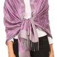 Sakkas Mia Reversible Brocade Paisley Scarf Wrap Shawl Soft and Light