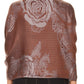 Sakkas Tessa Reversible Rose Brocade Warm Soft Scarf Wrap Stole with Fringe