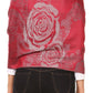 Sakkas Tessa Reversible Rose Brocade Warm Soft Scarf Wrap Stole with Fringe