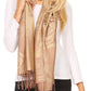 Sakkas Tessa Reversible Rose Brocade Warm Soft Scarf Wrap Stole with Fringe