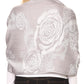 Sakkas Tessa Reversible Rose Brocade Warm Soft Scarf Wrap Stole with Fringe
