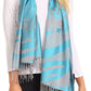 Sakkas Salome  Reversible Silky soft Wrap Shawl Scarf with Lovely Floral Brocade