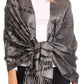 Sakkas Salome  Reversible Silky soft Wrap Shawl Scarf with Lovely Floral Brocade