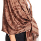 Sakkas Salome  Reversible Silky soft Wrap Shawl Scarf with Lovely Floral Brocade