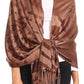 Sakkas Salome  Reversible Silky soft Wrap Shawl Scarf with Lovely Floral Brocade