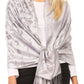 Sakkas Salome  Reversible Silky soft Wrap Shawl Scarf with Lovely Floral Brocade