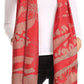 Sakkas Salome  Reversible Silky soft Wrap Shawl Scarf with Lovely Floral Brocade