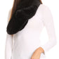 Sakkas Elise Faux Fur Mink Soft Warm Scarf with Pom-Pom