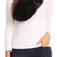 Sakkas Elise Faux Fur Mink Soft Warm Scarf with Pom-Pom