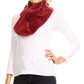 Sakkas Elise Faux Fur Mink Soft Warm Scarf with Pom-Pom