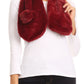 Sakkas Elise Faux Fur Mink Soft Warm Scarf with Pom-Pom