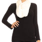 Sakkas Elise Faux Fur Mink Soft Warm Scarf with Pom-Pom