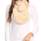 Sakkas Elise Faux Fur Mink Soft Warm Scarf with Pom-Pom