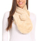 Sakkas Elise Faux Fur Mink Soft Warm Scarf with Pom-Pom