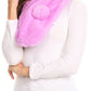 Sakkas Elise Faux Fur Mink Soft Warm Scarf with Pom-Pom