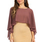 Sakkas Anya Women's Soft Chiffon Wedding Bridesmaid Bridal Cape Wrap Bolero Shrug