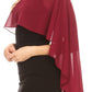 Sakkas Anya Women's Soft Chiffon Wedding Bridesmaid Bridal Cape Wrap Bolero Shrug