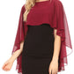 Sakkas Anya Women's Soft Chiffon Wedding Bridesmaid Bridal Cape Wrap Bolero Shrug