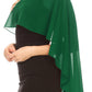 Sakkas Anya Women's Soft Chiffon Wedding Bridesmaid Bridal Cape Wrap Bolero Shrug