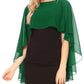 Sakkas Anya Women's Soft Chiffon Wedding Bridesmaid Bridal Cape Wrap Bolero Shrug