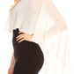 Sakkas Anya Women's Soft Chiffon Wedding Bridesmaid Bridal Cape Wrap Bolero Shrug