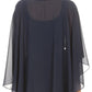 Sakkas Anya Women's Soft Chiffon Wedding Bridesmaid Bridal Cape Wrap Bolero Shrug