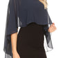 Sakkas Anya Women's Soft Chiffon Wedding Bridesmaid Bridal Cape Wrap Bolero Shrug
