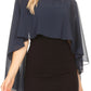 Sakkas Anya Women's Soft Chiffon Wedding Bridesmaid Bridal Cape Wrap Bolero Shrug