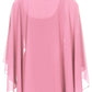 Sakkas Anya Women's Soft Chiffon Wedding Bridesmaid Bridal Cape Wrap Bolero Shrug