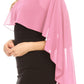 Sakkas Anya Women's Soft Chiffon Wedding Bridesmaid Bridal Cape Wrap Bolero Shrug