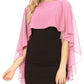Sakkas Anya Women's Soft Chiffon Wedding Bridesmaid Bridal Cape Wrap Bolero Shrug