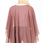 Sakkas Anya Women's Soft Chiffon Wedding Bridesmaid Bridal Cape Wrap Bolero Shrug