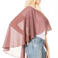 Sakkas Anya Women's Soft Chiffon Wedding Bridesmaid Bridal Cape Wrap Bolero Shrug