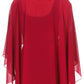 Sakkas Anya Women's Soft Chiffon Wedding Bridesmaid Bridal Cape Wrap Bolero Shrug
