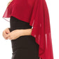 Sakkas Anya Women's Soft Chiffon Wedding Bridesmaid Bridal Cape Wrap Bolero Shrug