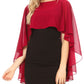 Sakkas Anya Women's Soft Chiffon Wedding Bridesmaid Bridal Cape Wrap Bolero Shrug