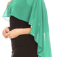 Sakkas Anya Women's Soft Chiffon Wedding Bridesmaid Bridal Cape Wrap Bolero Shrug