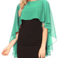 Sakkas Anya Women's Soft Chiffon Wedding Bridesmaid Bridal Cape Wrap Bolero Shrug