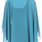 Sakkas Anya Women's Soft Chiffon Wedding Bridesmaid Bridal Cape Wrap Bolero Shrug