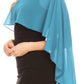 Sakkas Anya Women's Soft Chiffon Wedding Bridesmaid Bridal Cape Wrap Bolero Shrug