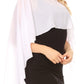Sakkas Anya Women's Soft Chiffon Wedding Bridesmaid Bridal Cape Wrap Bolero Shrug