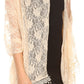Sakkas Mari Women's Large Lightweight Soft Lace Scarf Wrap Shawl Floral and Fringe