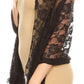 Sakkas Mari Women's Large Lightweight Soft Lace Scarf Wrap Shawl Floral and Fringe
