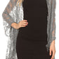 Sakkas Mari Women's Large Lightweight Soft Lace Scarf Wrap Shawl Floral and Fringe