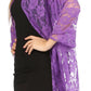 Sakkas Mari Women's Large Lightweight Soft Lace Scarf Wrap Shawl Floral and Fringe
