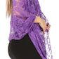 Sakkas Mari Women's Large Lightweight Soft Lace Scarf Wrap Shawl Floral and Fringe