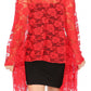 Sakkas Mari Women's Large Lightweight Soft Lace Scarf Wrap Shawl Floral and Fringe